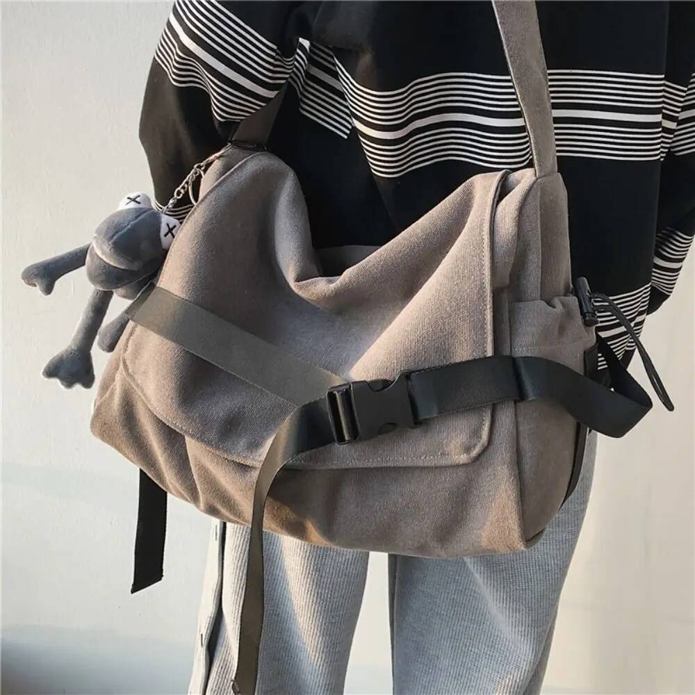 Large Capacity Crossbody Bag Casual Black Brown Nylon Canvas Backpack Messenger Bags Man Women high-quality