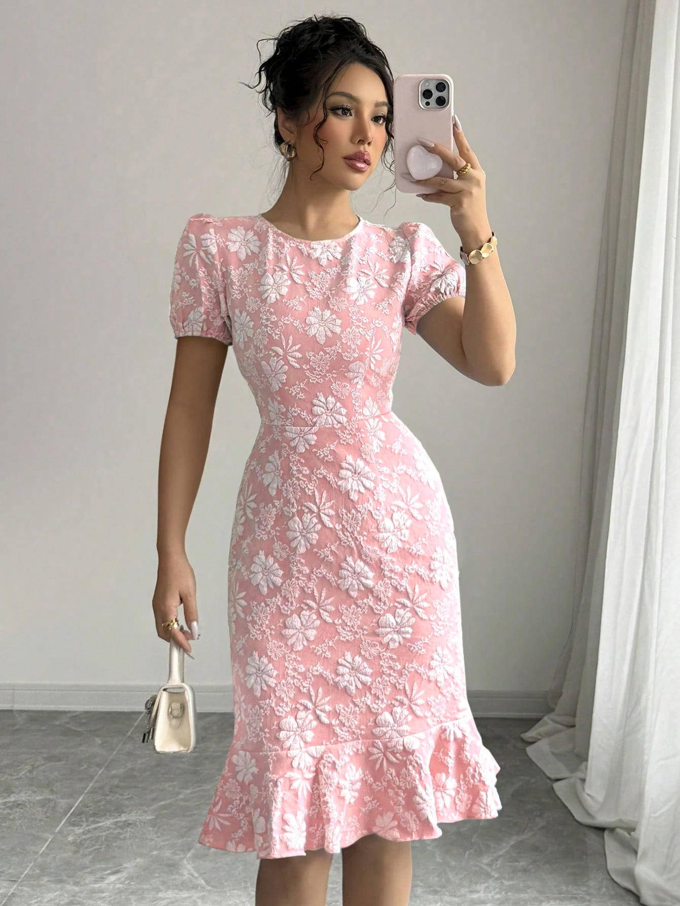 2025 Summer New Slim Fit Bodycon Knee-Length Fashionable Elegant Commuter Casual Versatile Dress