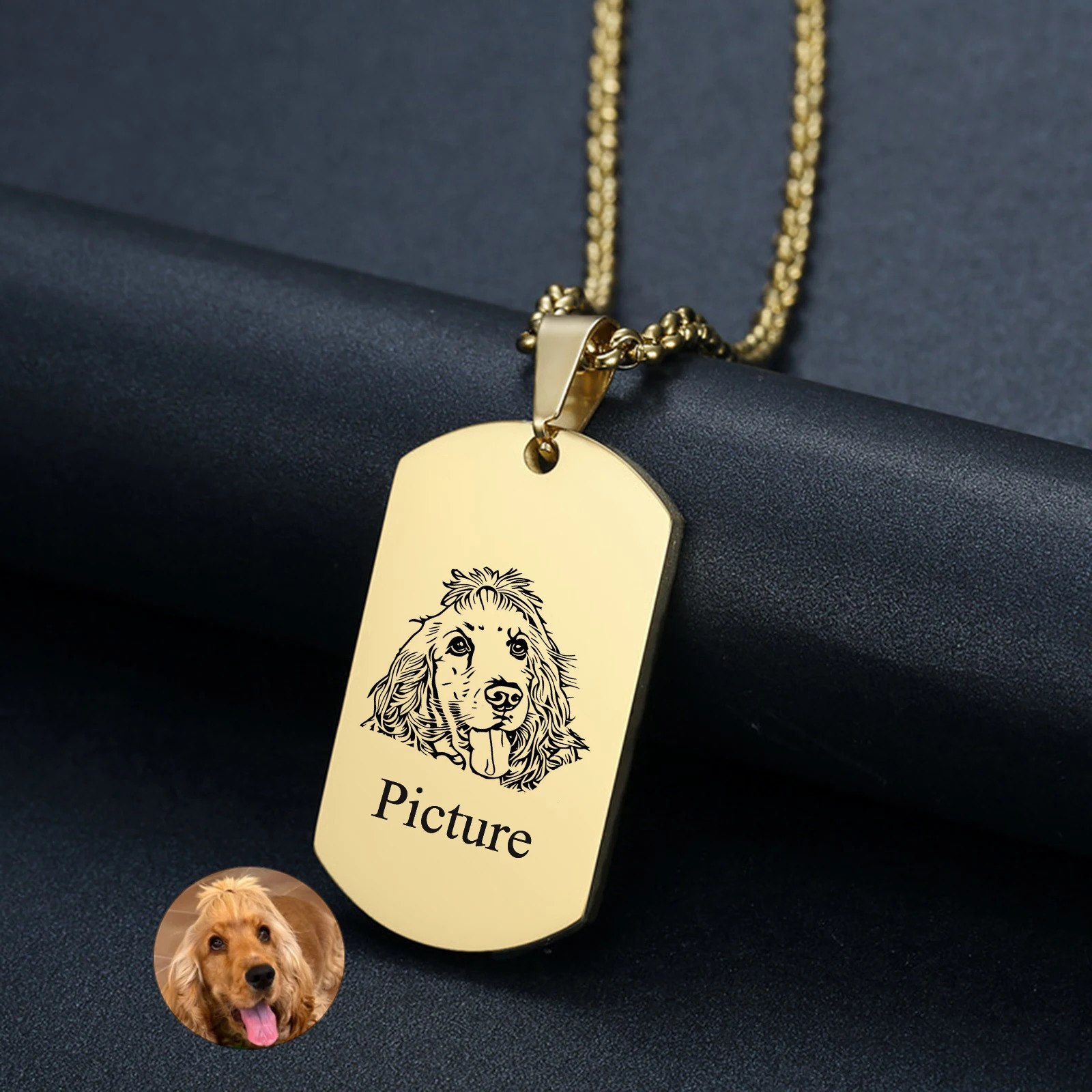 1PC Hip Hop Military Style Stainless Steel Dog Tag Pendant Necklace for Men Women Personalized Engraved Id Card Name Jewelry 250729