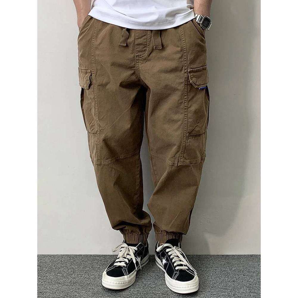 High Quality Cotton Cargo For Men Japanese Streetwear Plus Size Tactical Pants Haruku Casual Joggers Fashion Trousers 250726