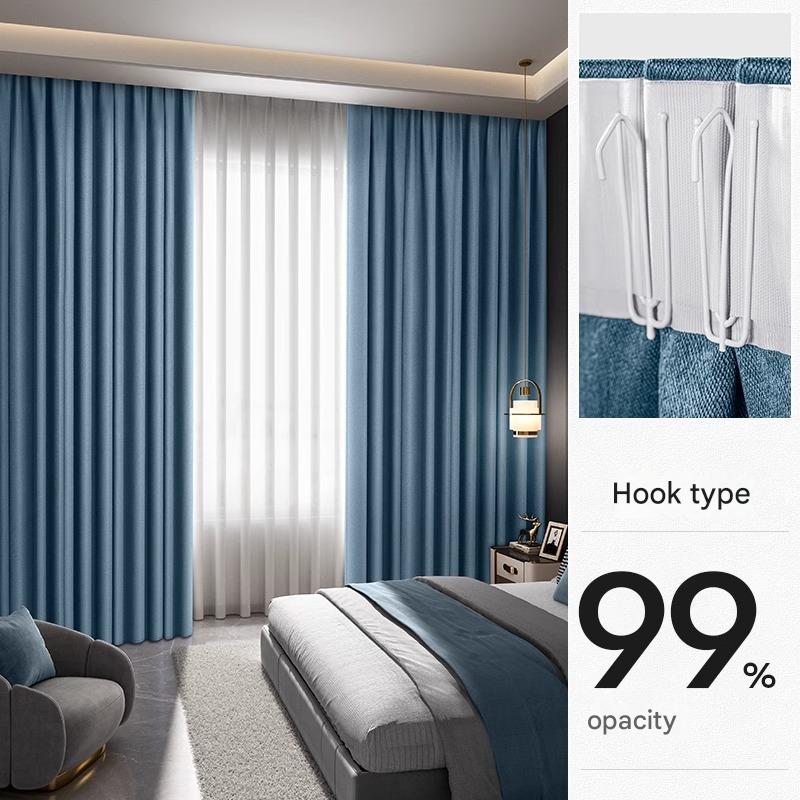 YL-36723 Punch-free sunshade cloth curtains, fully blackout finished curtains, strong blackout and heat insulation floating curtains, blackout curtain