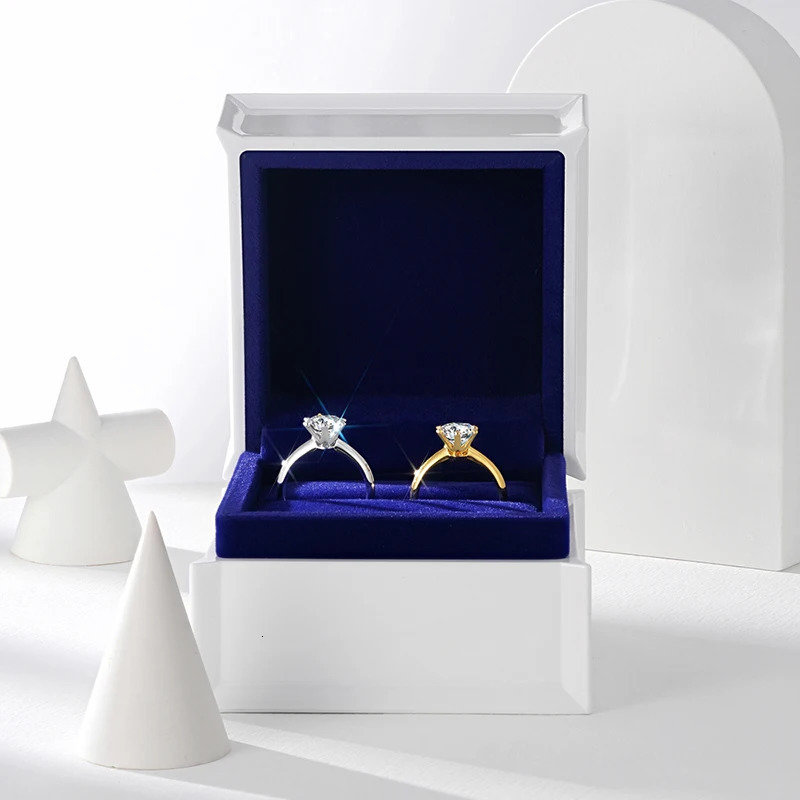 2-8CT Ring VVS1 Lab Diamond Solitaire Ring for Women Engagement Promise Wedding Band Jewelry 250729