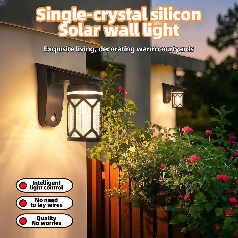 Solar Wall Waterproof Villa Gate Pillar Outdoor Garden Landscape Street Light