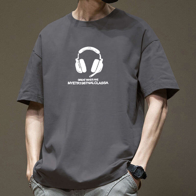 Designer T Shirt Pure Cotton Short Sleeve T-Shirt For Men 2025 Summer INS Trendy Brand Casual Versatile Hong Kong Style Loose Half Sleeve Tee Top Grap
