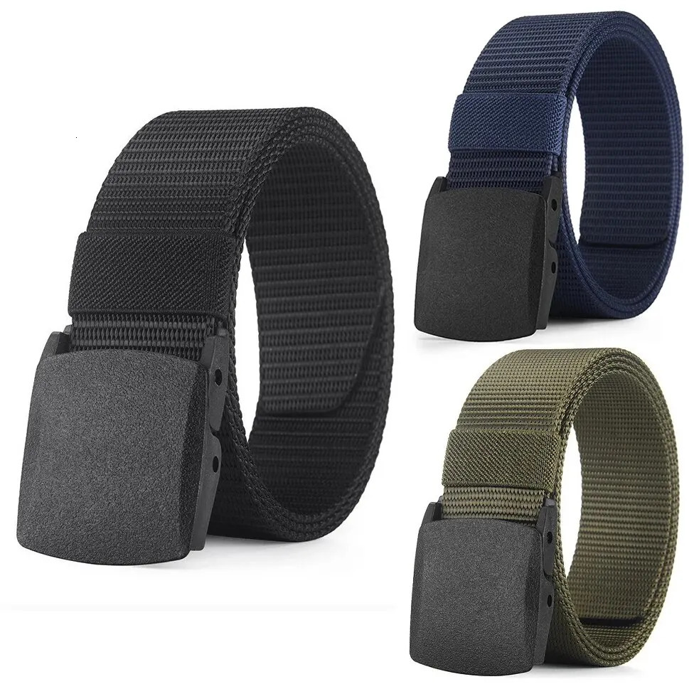 Mens Belt Outdoor Casual Canvas Metal Free Training Nylon Tactical With Pants Jeans Sports Belts For Men Women 250716