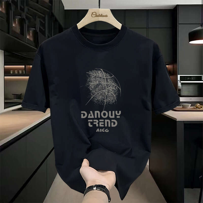 Designer T Shirt Men's Heavyweight T-Shirt, Men's Pure Cotton Short Sleeve, Men's Summer American Style T-Shirt, 2024 New Large Size Me