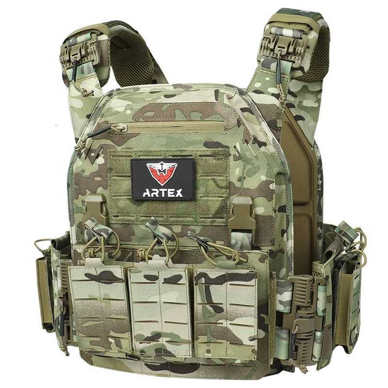 Ranger Green Plate Carrier Tactical Vest With Quick Release Security Molle Chaleco Tactico Bandolier Hunting Vest Tactical Gear Z250728