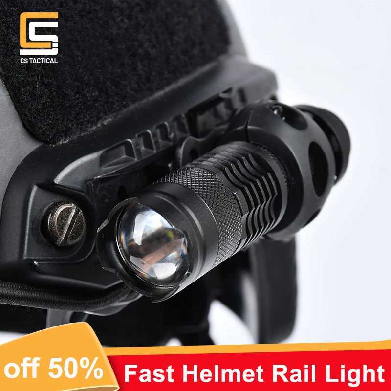 Tactica Hunting Fast Helmet Light WADSN Tactica Flashlight Airsoft Strobe Constant Moment Helmet Lamp With White Scout Light R250728