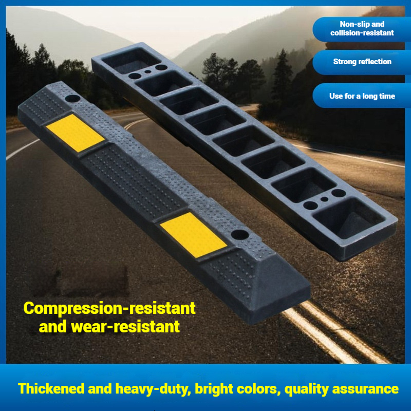 1.83/ 2m Thickened Plastic Pressure-Resistant Wheel Car Stopper Basement Rubber Positioner Reverse Collision Preventer Backstop