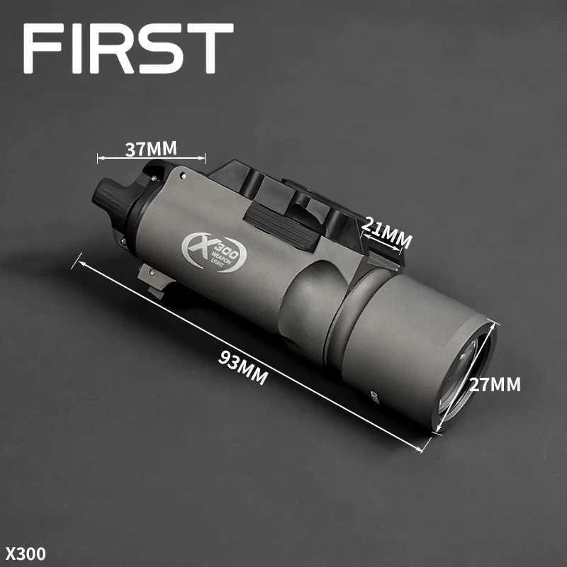 Tactical X300 X300U Aluminum Weapon Flashlight Hanging Constant/Momentary Scout Light Fits 20MM Rail Outdoor Hunting LampXJ250728