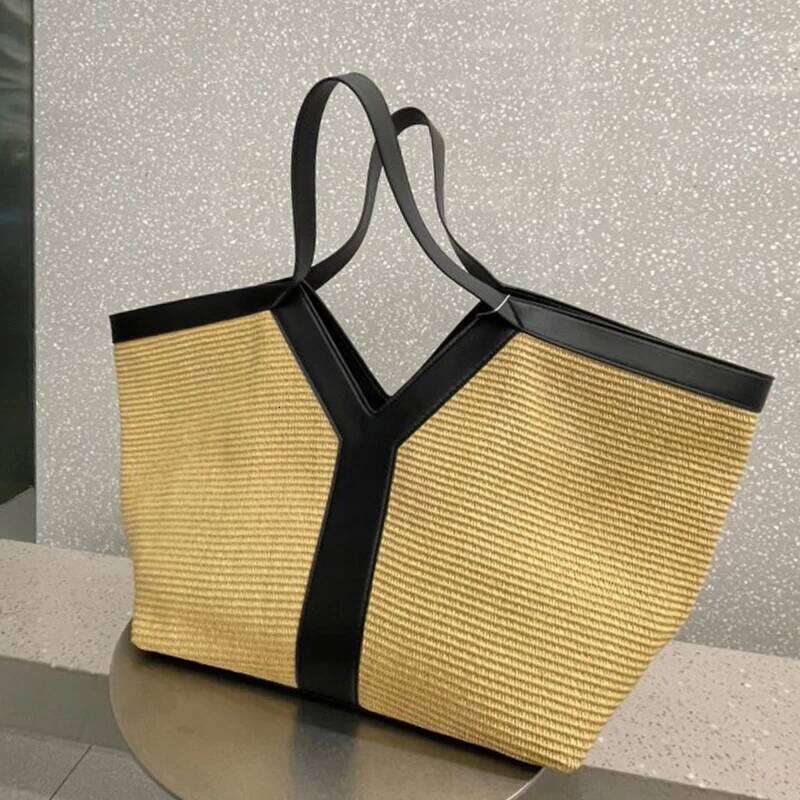 Women's Bags Designer Women's Bags Designer Beach Ovesize Tote Bags Fo Women Designe Handbag Puse New In Staw With Cowhide Lage Capacity Und