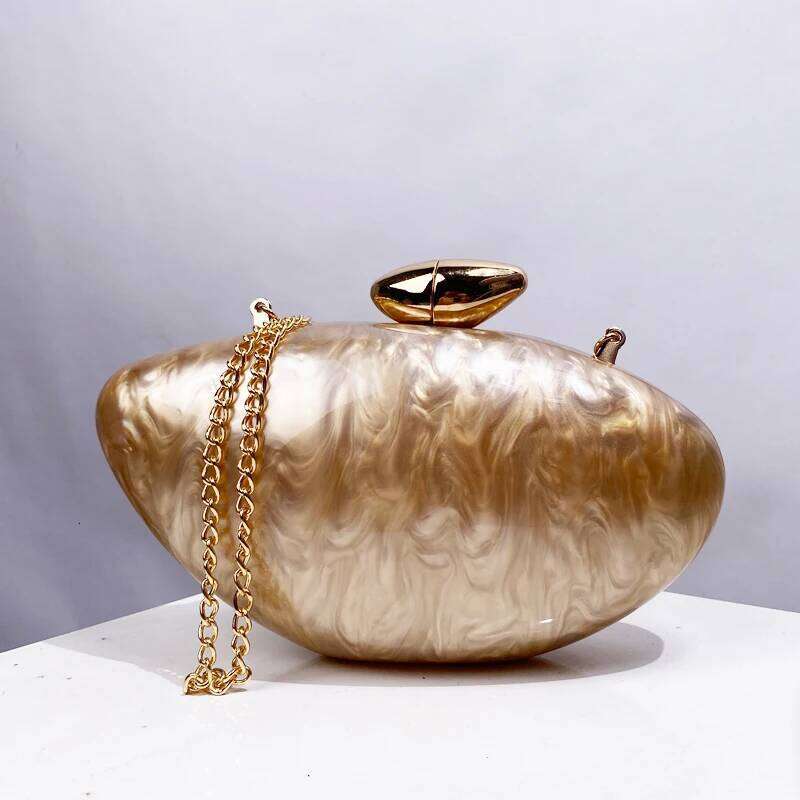 Women's Bags Designer Women's Bags Designer Eggshell Type Acylic Evening Bag Fo Women Designe Handbag Puse New In Mica Textue Sequined Chain