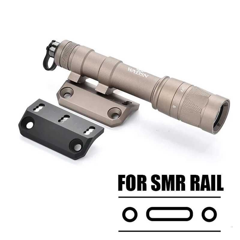 Airsoft Flashlight Fit SMR Rail Mini Scout Light Offset Side Mount For M300 M600 Weapon Light Base Accessories XJ250728