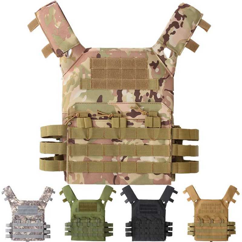 Tactical Training Vest Adjustable Durable Modular Outdoor Hunting Fishing Vest Cs War Game Equipment Plate Carrier Chest Rig Z250728