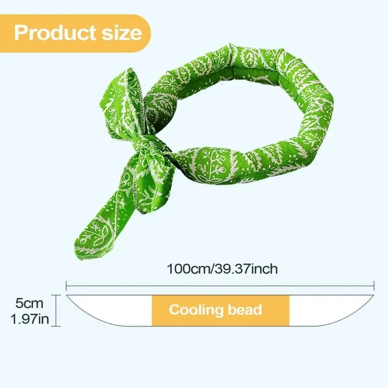 Pet Cooling Scarf Ice Collar for Cats and Dogs Summer Heat Relief Outdoor Travel Accessory with Breathable Cartoon n 250729