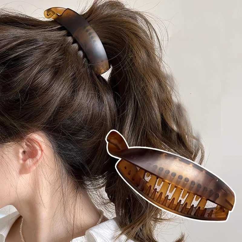 Frosted High Ponytail Banana Hair Clips Women Barrettes Hair Claws Hairpins Fixed Artifacts Ponytail Buckle Clip Headwear Z250729