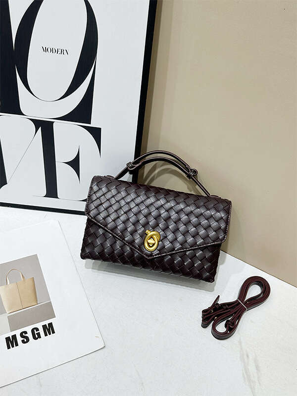 New Woven Envelope Briefcase Shoulder Handbag Crossbody Women's Bag