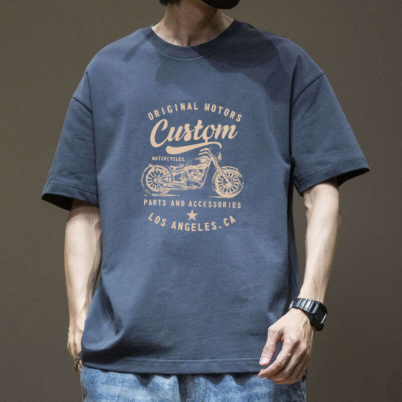 Designer T Shirt Heavyweight Trendy Brand Short Sleeve T-Shirt For Men Summer High-End Brand Top Men's Pure Cotton American Style Ins Casual Tee 