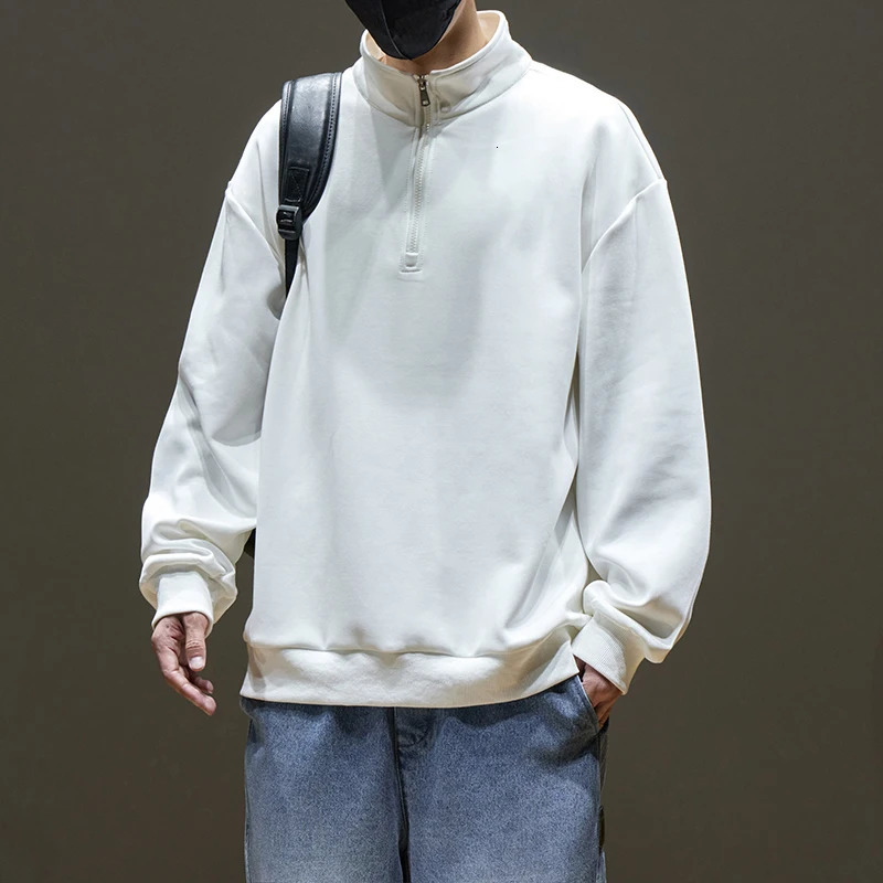 Spring Mens Large Size Sweatshirt Half Zip ner Pullover Male Turtleneck Long Sleeve Big Plus 8XL Loose Sport Top 250729