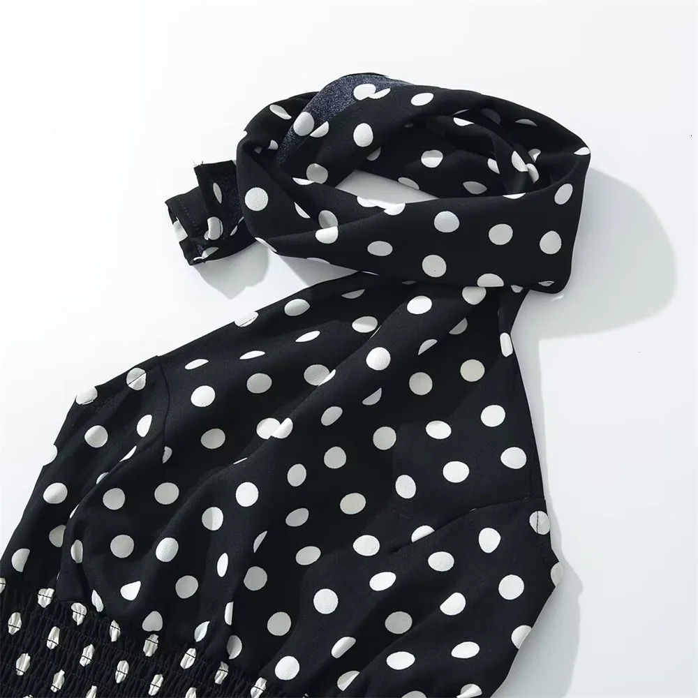 UNIZERA Womens Pants and Skirt Set with Bareback Wave Point Hanging Neck Style Spring Set 250729