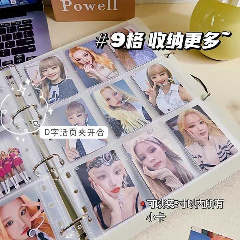 A4 Binder Photocards Holder Kpop Idol Photo Album with 25pcs 9grids Transparent Sleeves Photocard Album Collect Book Photoalbum Z250729
