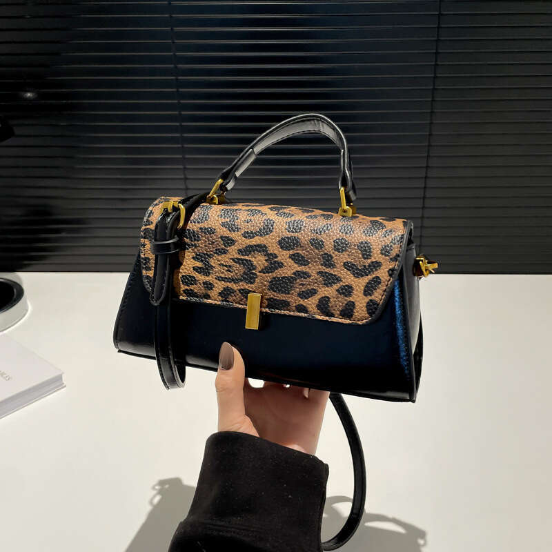 Leopard Print Commuter Fashion Trendy Handbag 2025 New Style High-end Feel Single Shoulder Crossbody Women's Bag