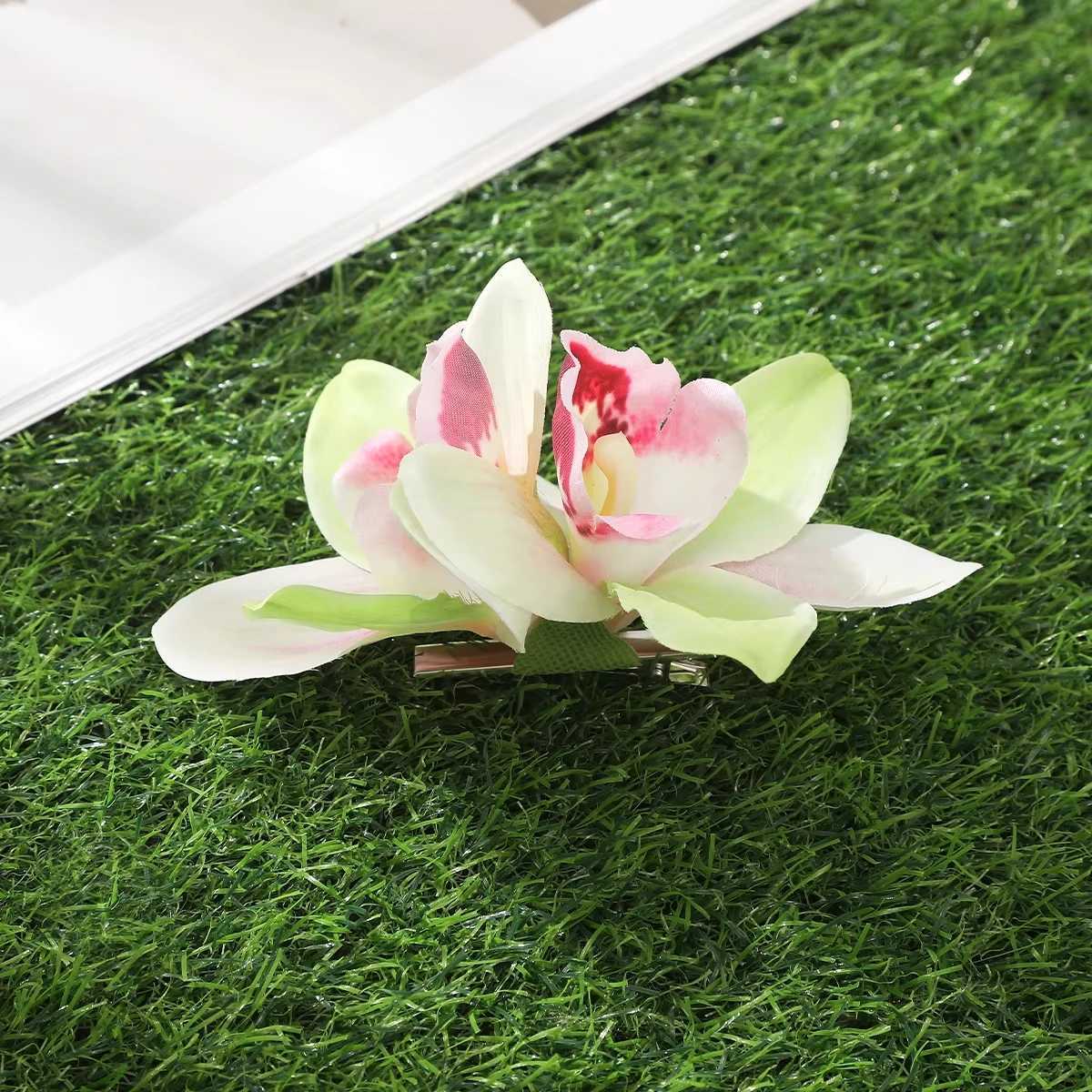 1/3Pcs Orchid Flowers Hair Clips Bohemian Large Hairpin Bridal Barrette Beach Wedding Flower Women Holiday Hair Accessories Z250729