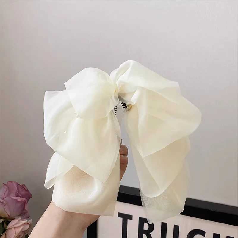 Lystrfac New Mesh Banana Clip Bow Hair Clips for Women Girls Back Head Hairpin Ponytail Clip Fashion Hair Accessories Z250729