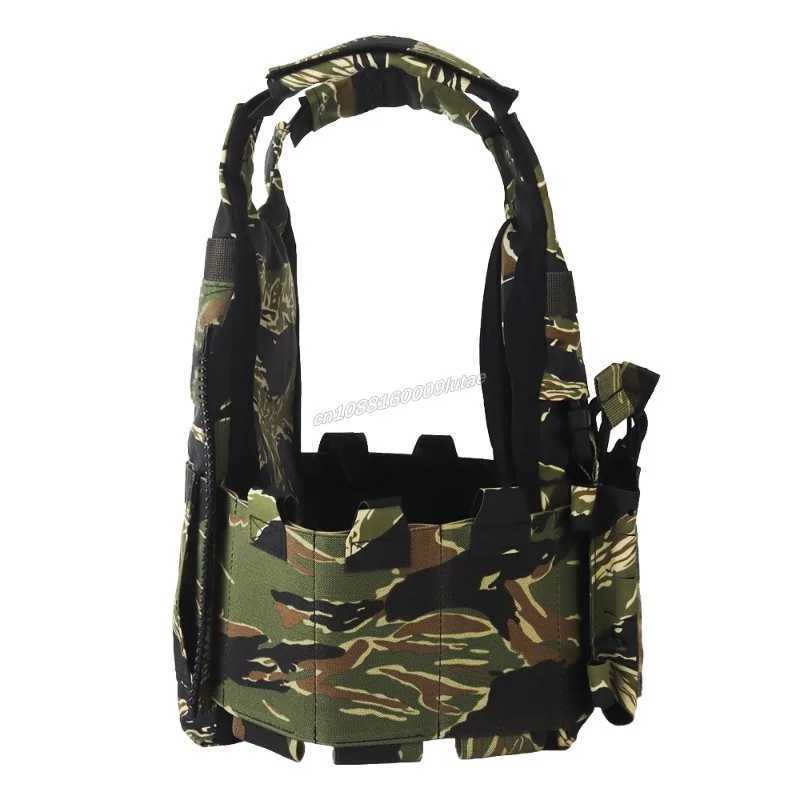 LV119 Plate Carrier Set TIGER STRIPES Tactical Vest Lightweight Quick Release Airsoft Molle Hunting Gear with Triple Mag Pouch Z250728