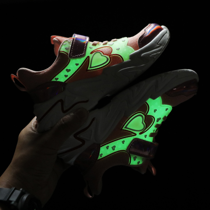 Cartoon Sneakers Children's Spring and Autumn Double Mesh Casual Little Girls' Breathable Lightweight Running Shoes