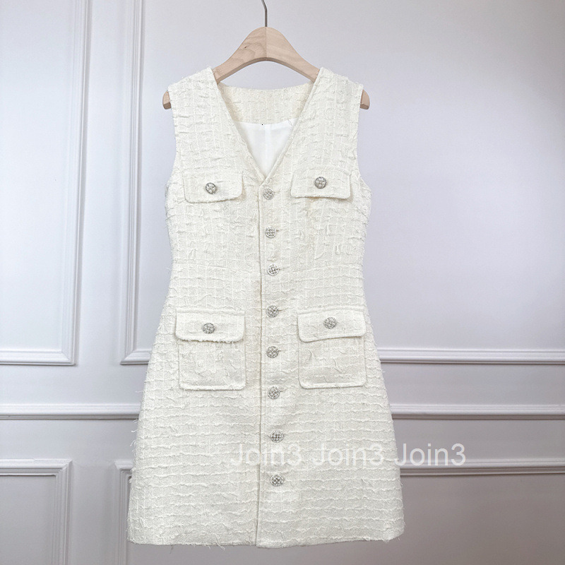 2025 Summer Autumn New Style Socialite Chic Elegant Base Short Dress Whitening High Waist Sleeveless Vest Dress