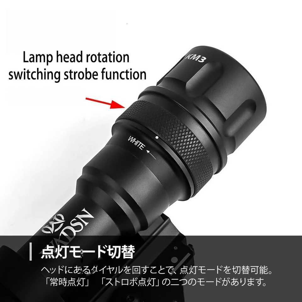 WADSN Metal M952V Tactical Airsoft Flashlight White Hunting Scout Light 400 Lumens LED Strobe Weapon Light With QD MountXJ250728