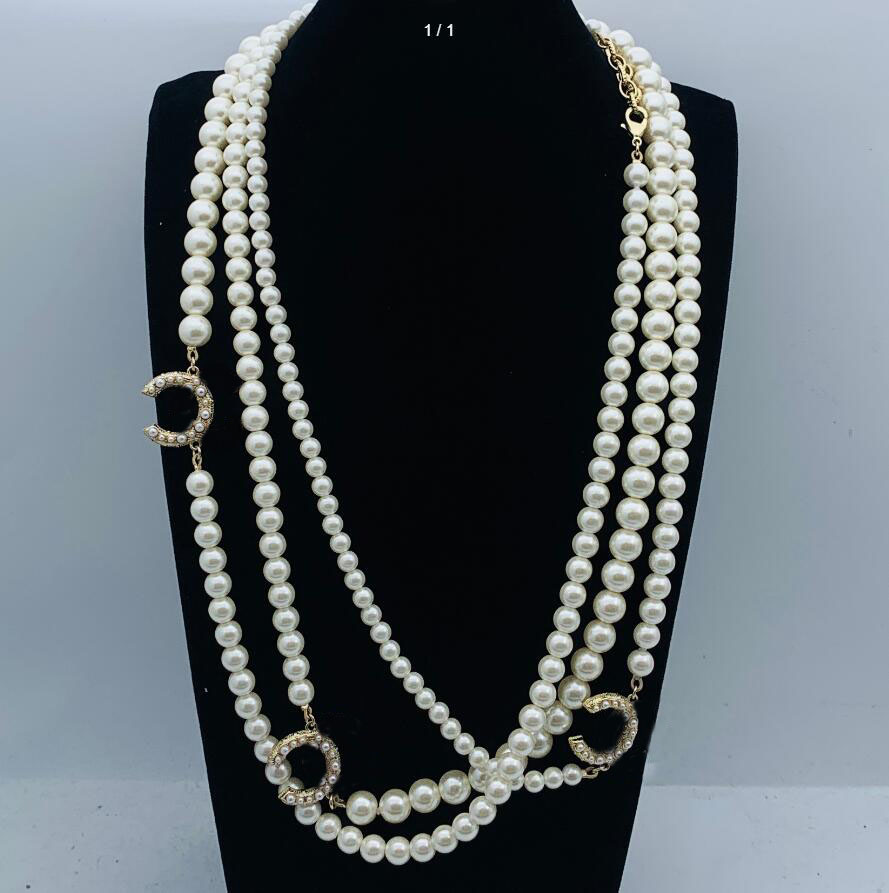 Charm Womens Pendant Necklace Designer Brand Gold Plated Necklace Classic Luxury Gift Pearl Necklace Vintage Design Gifts Jewelry