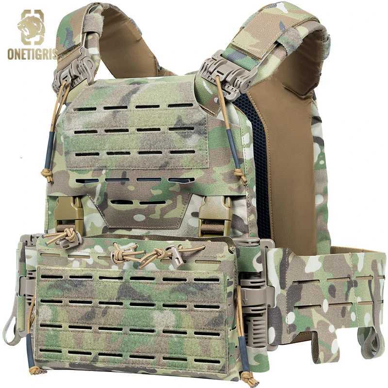 ONETIGRIS Tactical FLPC-4QD Vest Outdoor Hunting Plate Carrier Protective Adjustable Vest Airsoft Carrier Combat Equipment Z250728