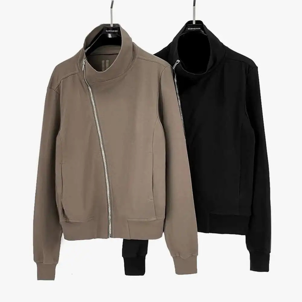 PFNW Darkwear High Quality Minimalist Outerwear Punk Slant Zipper Turtleneck Cardigan Sweatshirt Jacket Men 28W5603 250729