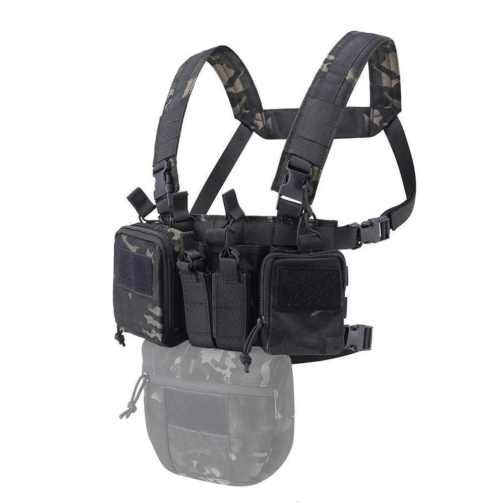 500D Nylon Tactical Vest MOLLE AdjustabLE Airsoft Chest Rig Mag Pouch Quick-ReLEase Combat Training Hunting CamPING Z250728