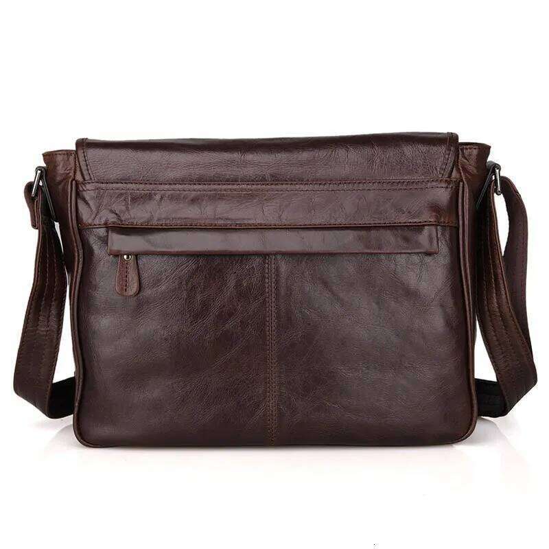 OLOEY Fashion Genuine Leather Shoulder Men leather Messenger men Crossbody bag Sling male Leisure Bag Casual Coffee New M184