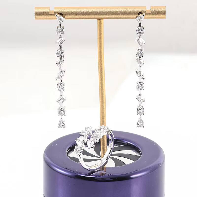 The Latest Design Cultivates Diamond K-gold Womens Earrings Handmade Tassel Pendants for Weddings and High-end Jewelry