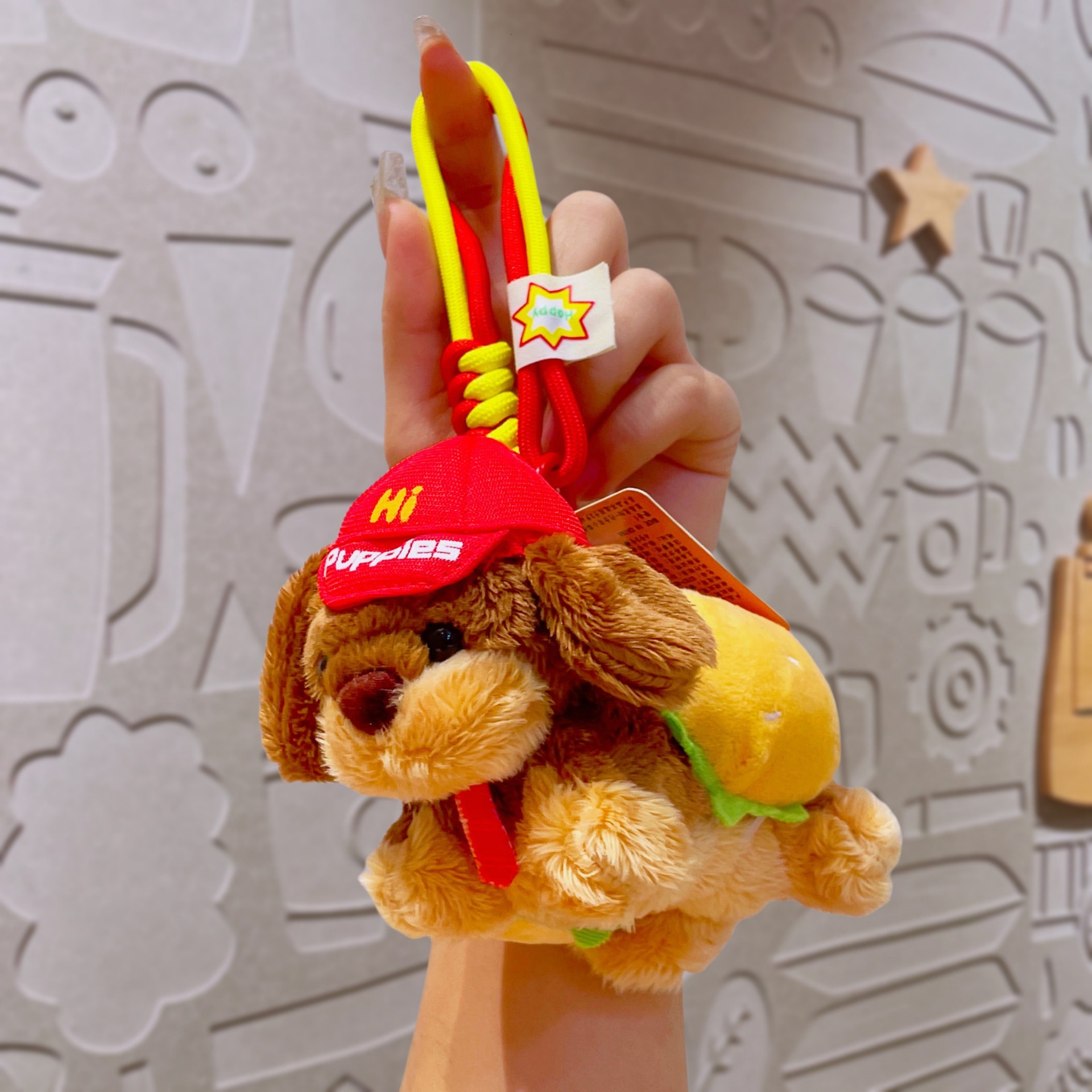 Cute Plush Pabese Sausage Dog Keychain Popular IP Pendant Couple Gift Exquisite Bag Pendant