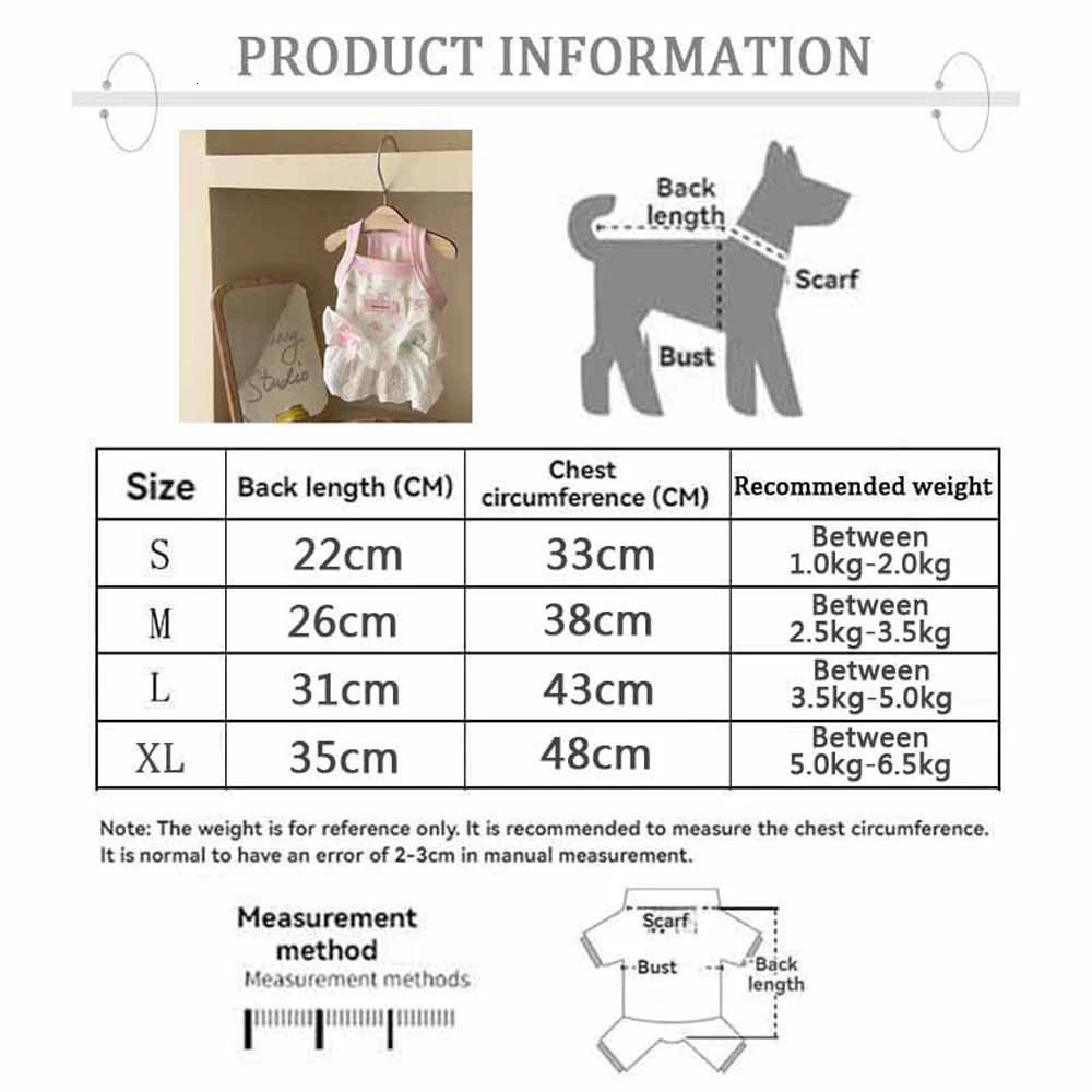 ute Bow Cat Dress Pink Puppy Halter Home Small Dog for Dogs Skirt Clothes Accessories in Summer 250729