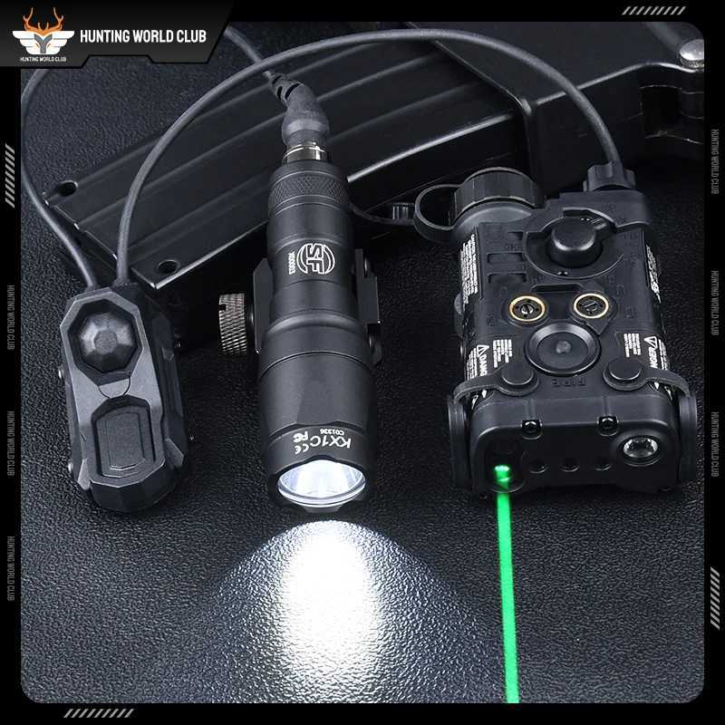 Tactical L3 NGAL Red Green Blue IR Indicator WADSN M300A M600C Flashlight Hunting Scout Light AXON Switch Fits 20MM Rail R250728