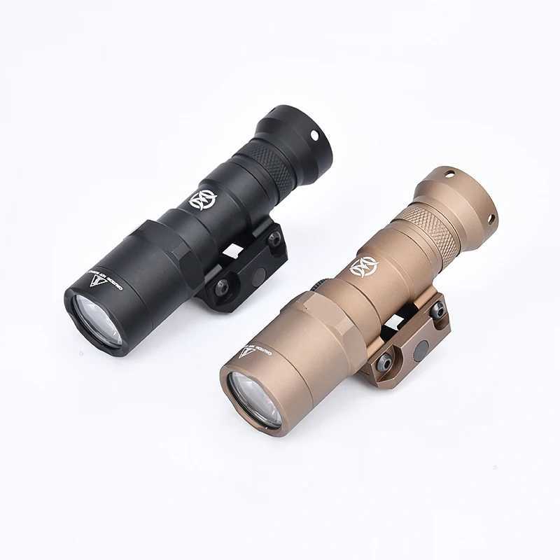 Vadsn Metal M300 Mini Flashlight M300 Outdoor Hunting Airsoft Scout Light Tactical M300B White Led Light Spotlight Fit 20mm Rail R250728