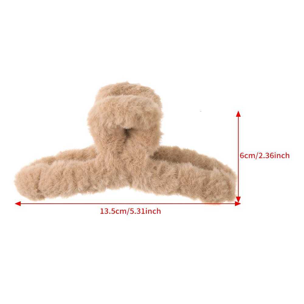 Molans Large Plush Hair Claw Shark Clip Simple Barrettes Crab Hair Clips For Women Hairgrips Autumn Winter Hair Accessories Z250729