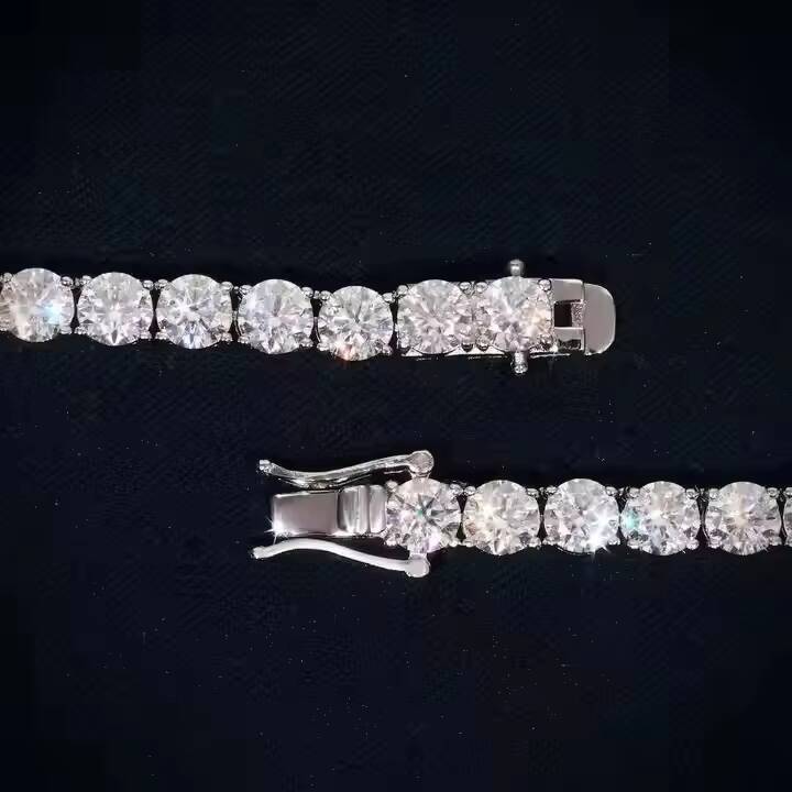 Fully Iced Out Lab Mossanite Diamond Cuban Link Chain Hip Hop Customized Luxury Jewelry Best Gift for Men Hiphop Chains