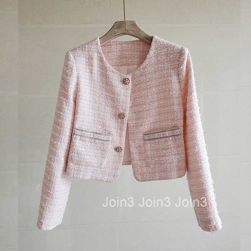 Fashion Autumn New Elegant Tweed Petite Heightening Fragrant Inner Camisole Vest Jacket for Women