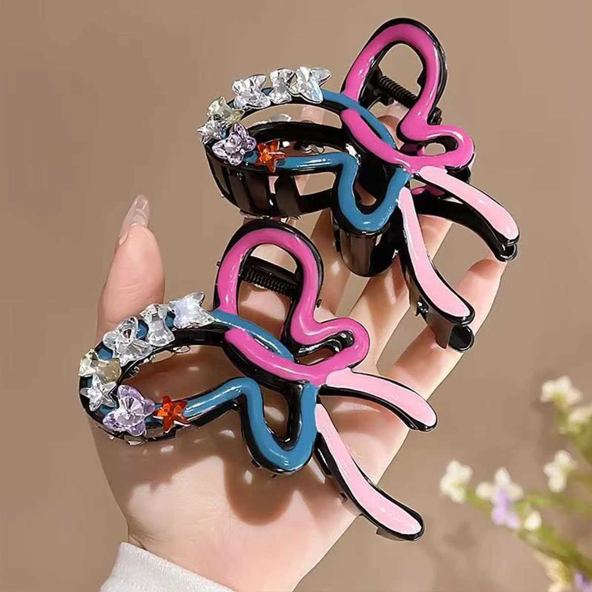 1pc Dopamine Rhines Butterfly Hair Clip High-end and Exquisite Hairpin for Back of Head Fashionable and Chic Hair Accessories Z250729
