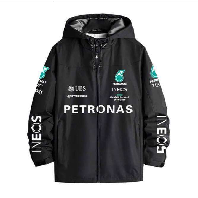 Motorcycle Apparel 2022 F1 Petronas Printed Hoodie Formula 1 Car Fans Racing Team Clothing Jacket Windproof Black Blue x0803 free shipping