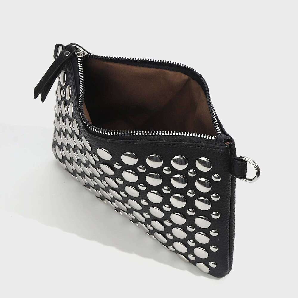 Women's Bags Designer Women's Bags Designer 1Pc Women's Style Crossbody Bag With Adjustable Strap, Studded Design, Durable, Black Handb