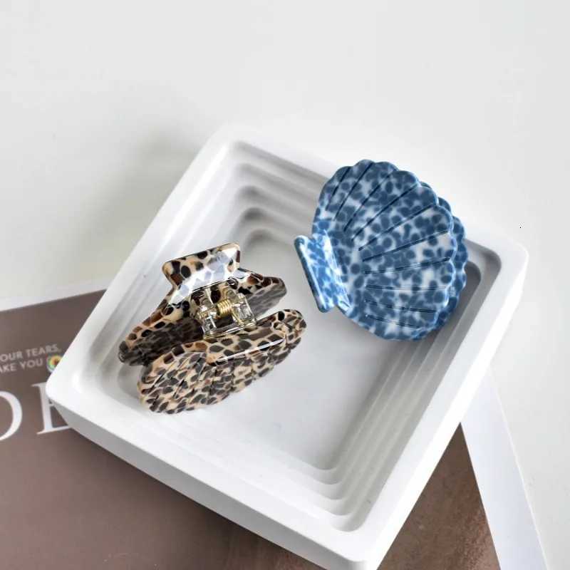 Unique Korean Hair Clips for Women Small Colorful Originality Shell Shape Hair Claws Acetate Material Hair Accessories 2025 Z250729