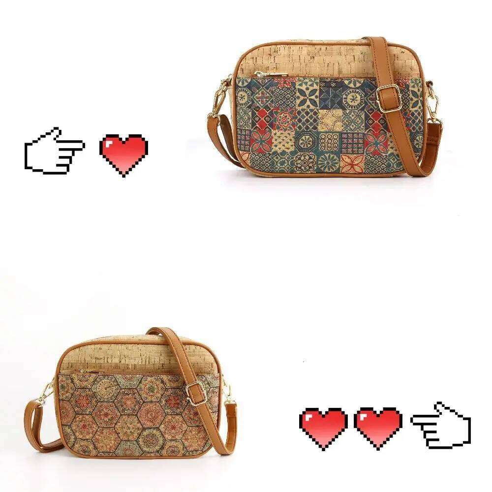 Women's Bags Designer Women's Bags Designer Vintage Flower Print Crossbody Women's Tree Bark Pattern Purse, Ethnic Style Shoulder Bag, 